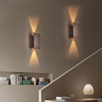 Noordse Minimalistische Glazen Rectangulaire LED Wandlamp 2-licht