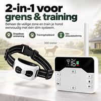 Draadloze Omheining & Trainingshalsband 2-in-1 - Waterdicht & Oplaadbaar