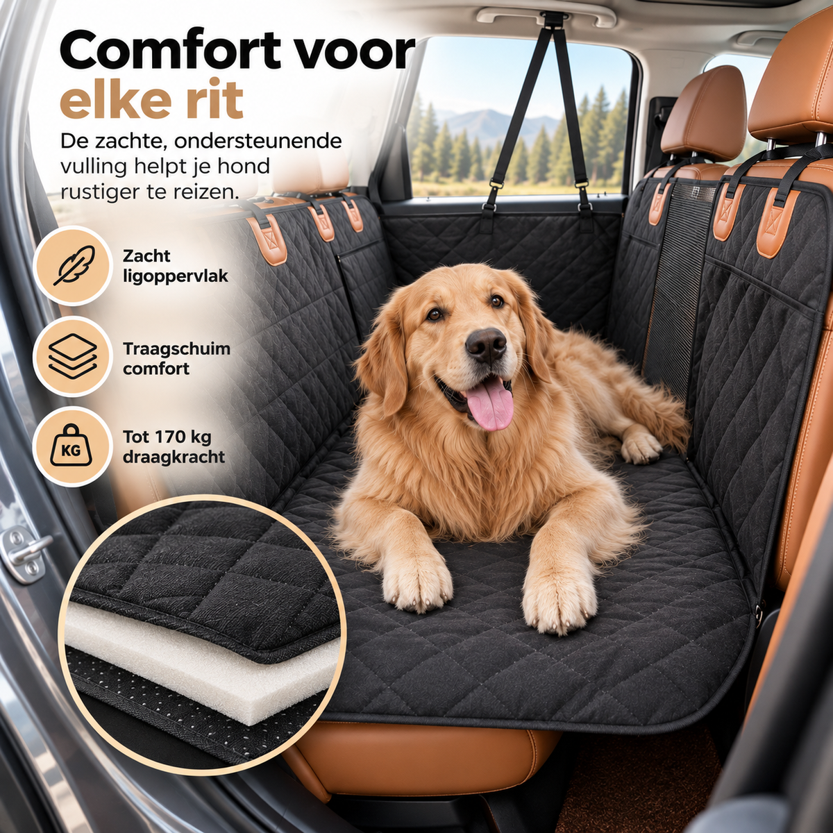 ComfortCarrier | Waar autobescherming en comfort voor je hond samenkomen | +Veilige hondenriem