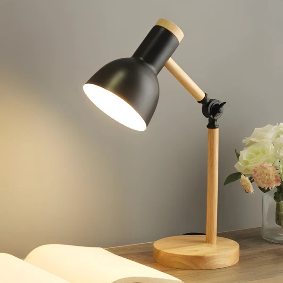 Nord - Verstelbare Macaron LED Tafellamp Uit Hout