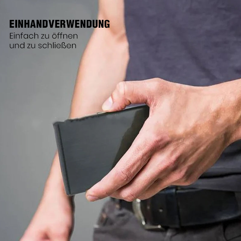 Ultradun Kaartenetui met RFID-Diefstalbeveiliging (RVS, tot 6 kaarten)