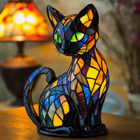 Decoratieve Kat Lamp met Mozaïekontwerp en Warme Sfeerverlichting – Stijlvolle Woondecoratie