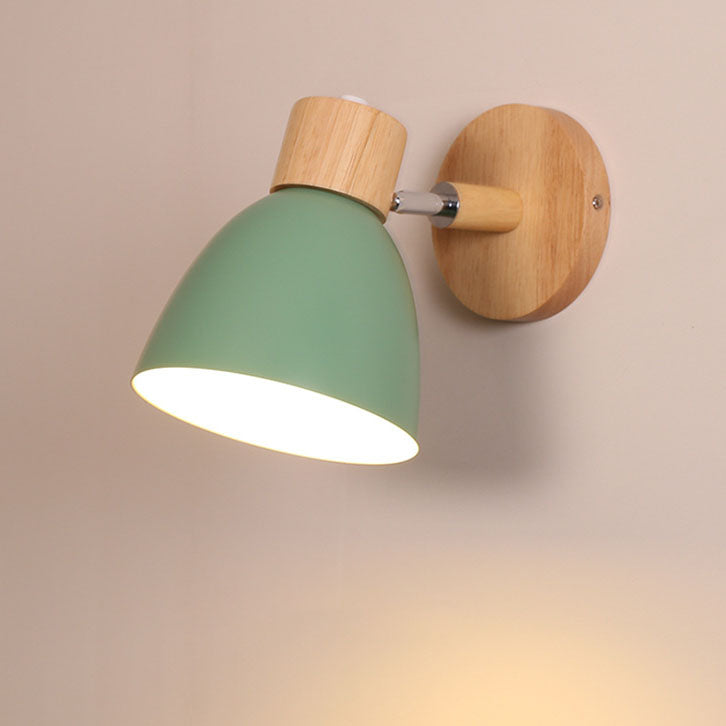Moderne Minimalistische Houten Kegel LED Wandlamp | 1-Licht