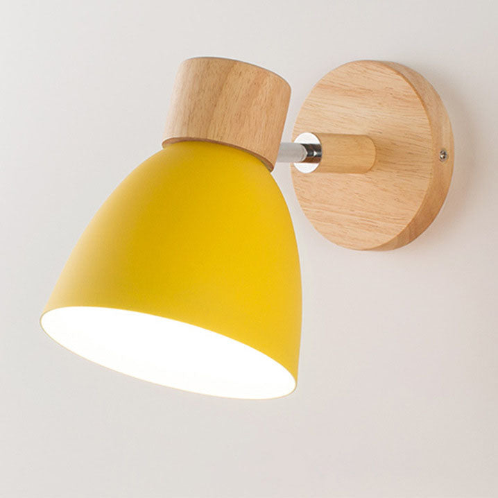 Moderne Minimalistische Houten Kegel LED Wandlamp | 1-Licht