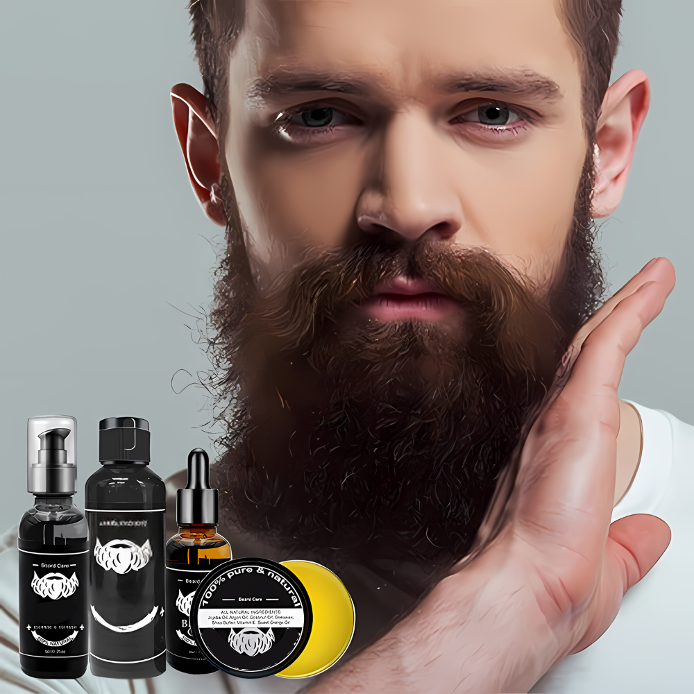 Baardverzorgingsset met baardborstel, baardolie & baardkam – Compleet verzorgings- en stylingpakket