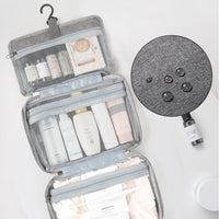 Travelique Reiskosmetik Organizer | Compact & Waterafstotend | Met 4 vakken & 360° haak | Voor dames & heren