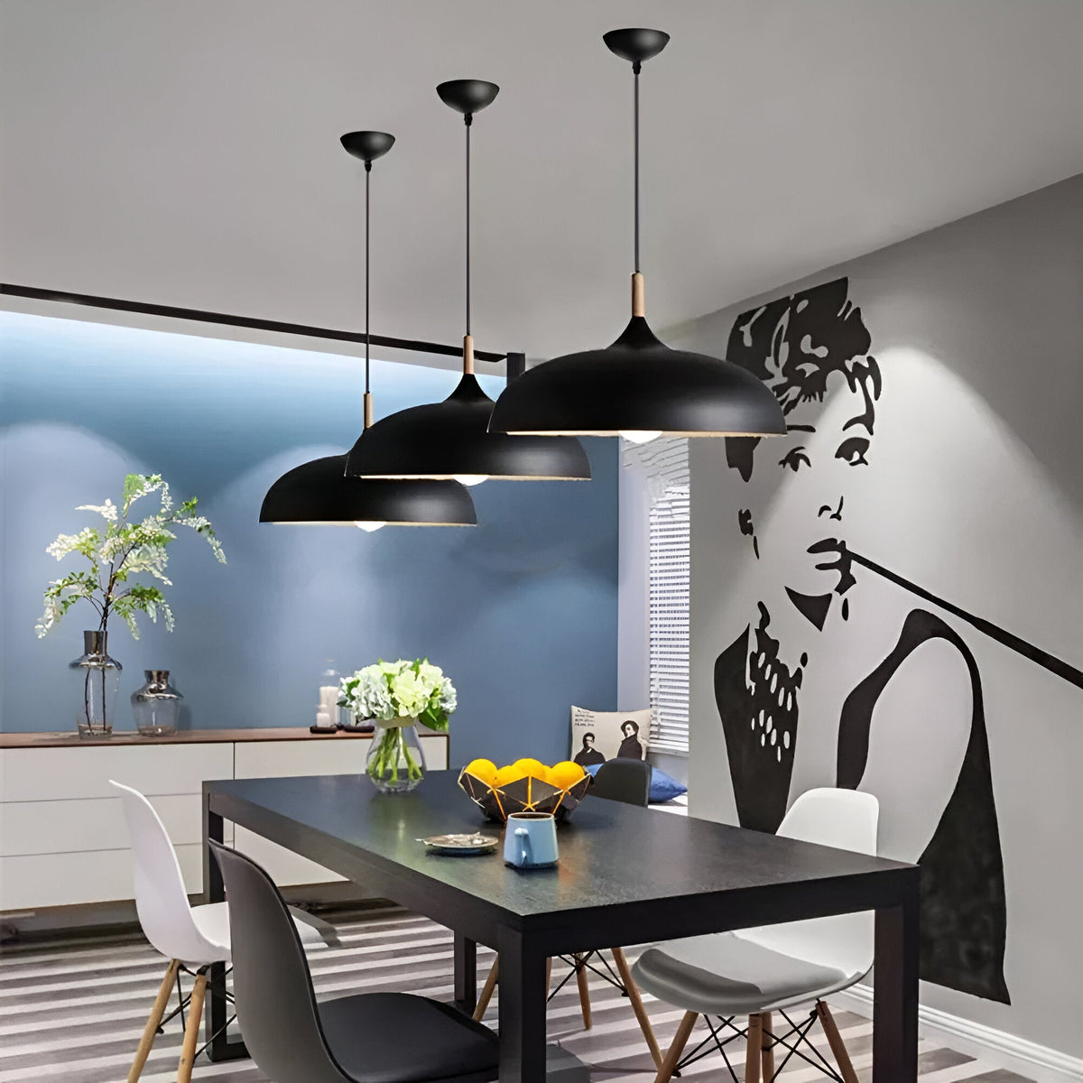 Noordse Stijl Houten IJzeren Kunst Hanglamp