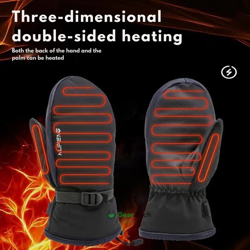 Skanto | USB-elektrische verwarmde handschoenen | Plug-and-play, dubbele verwarming, waterdicht ontwerp, geschikt voor skiën, wandelen en dagelijkse winterbescherming
