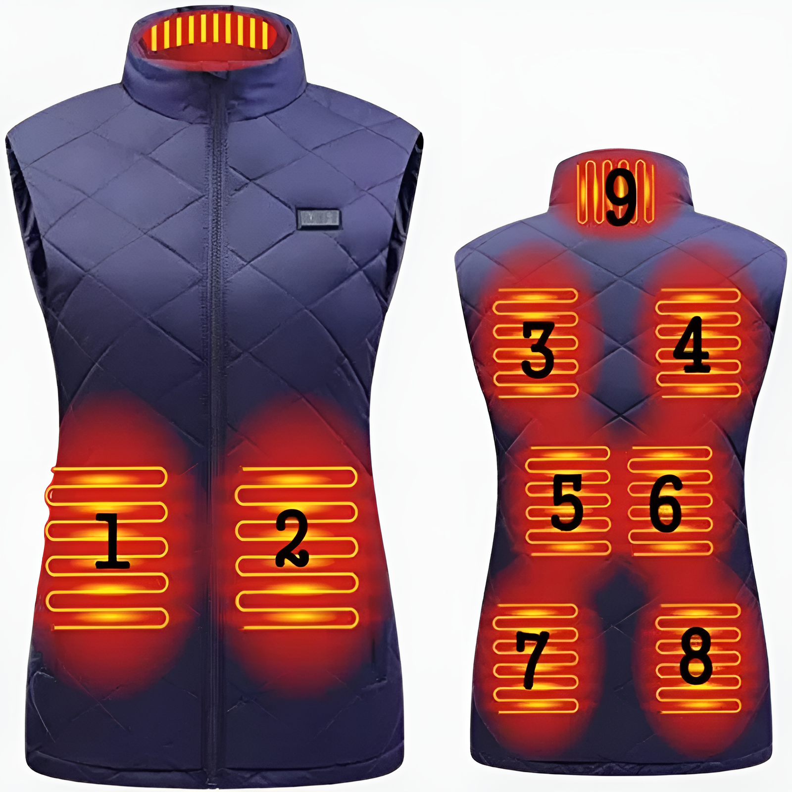 Brehn | Verwarmde Vest voor Vrouwen met Dubbele Controle en 9 Verwarmingszones – Comfort en Warmte voor Elk Seizoen