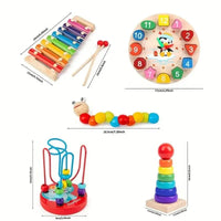 EduQuest 5-in-1 Montessori Set – Creatief leren voor baby's vanaf 6 maanden