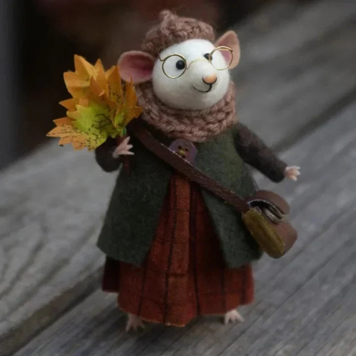 WhiskerWool™ – Handgemaakte, naaldvilt muis