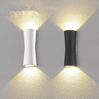 Laxor Minimalistische Fakkel Metaal Buiten Wandlamp Waterdicht, Zwart/Wit