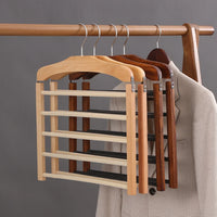 SpaceSaver - Houten multifunctionele broek- en kledinghanger