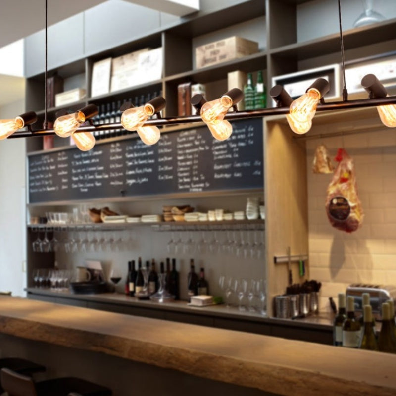 Epoch Vintage LED Kroonluchter Zwart Metaal Eetkamer/Woonkamer/Bar
