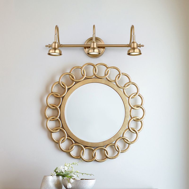 Tiffany Vintage Ronde Boog Wandlamp, Goud, Slaapkamer