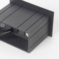 Ray Moderne Metalen Rechthoekige Buitentrap/Deck Licht, Zwart