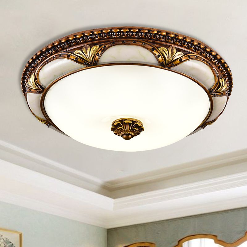 Epoch Floral Retro Antiek Messing Plafondlamp