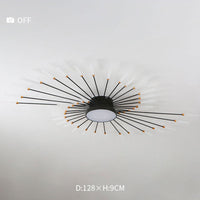 Wesley Plafondlamp Vuurwerk Lineair Modern Zwart/Goud