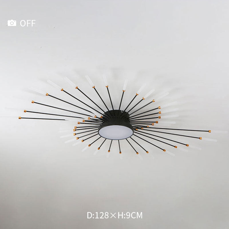 Wesley Plafondlamp Vuurwerk Lineair Modern Zwart/Goud