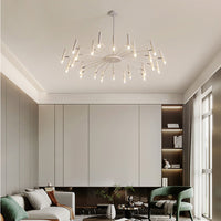 Arisha Moderne Geblazen Lineaire Metaal Meerdere Hoofd Chandeliers