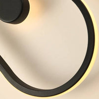 Arisha Nordic Klok Wandlamp, Goud & Zwart