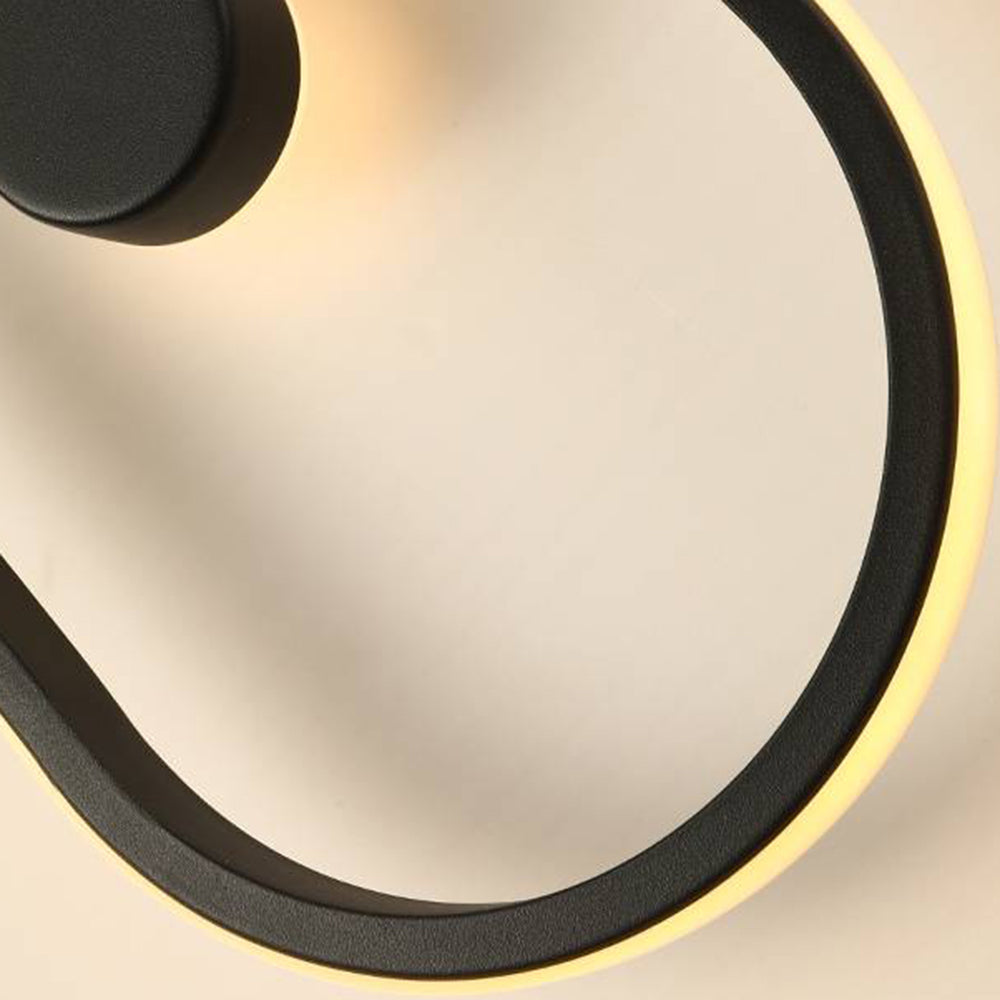 Arisha Nordic Klok Wandlamp, Goud & Zwart