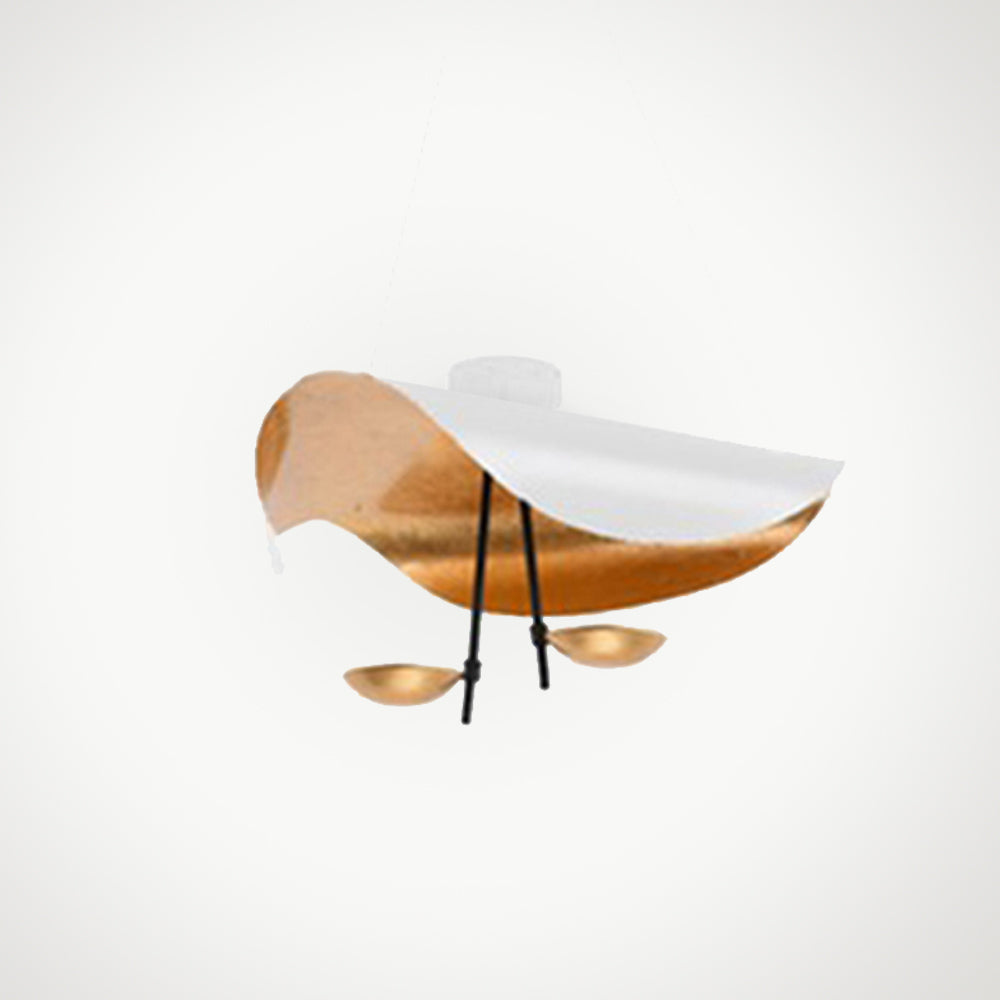Jexie Plafondlamp Blad Modern Zwart/Goud Woonkamer Slaapkamer