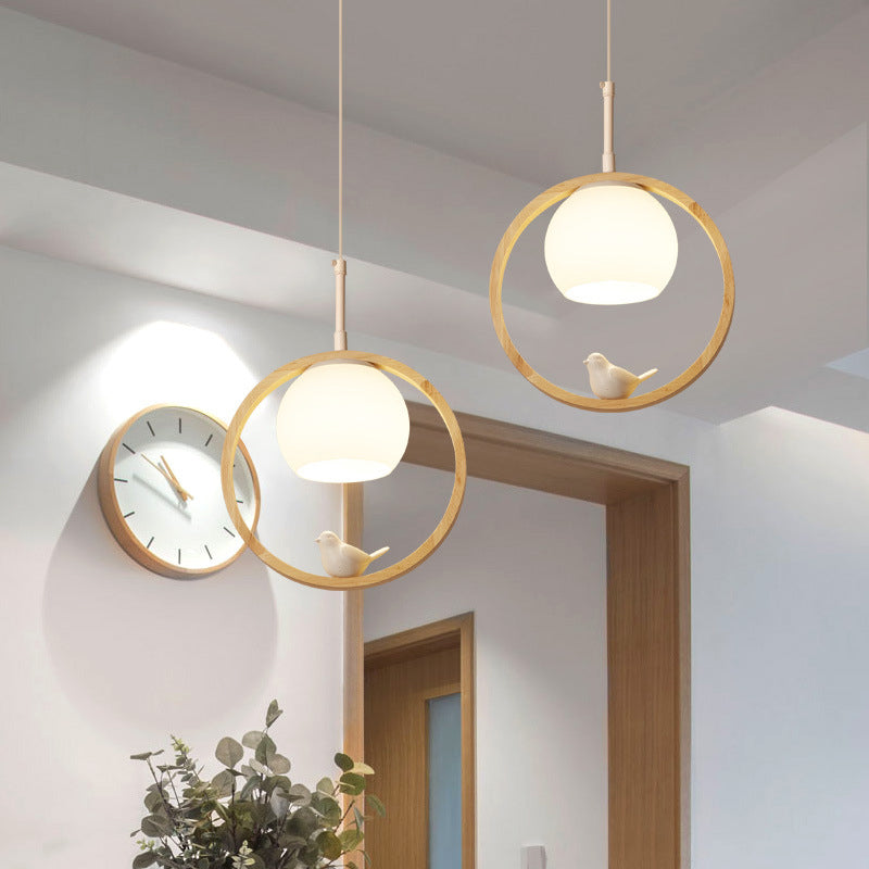 Alixor Hanglamp Rond Noordisch. Hout/Metaal. Hout. Slaapkamer