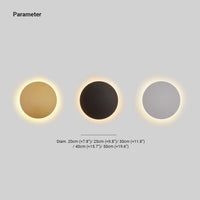 Kyris Ronde Minimalistische Wandlamp Zwart/Goud/Wit. Woonkamer