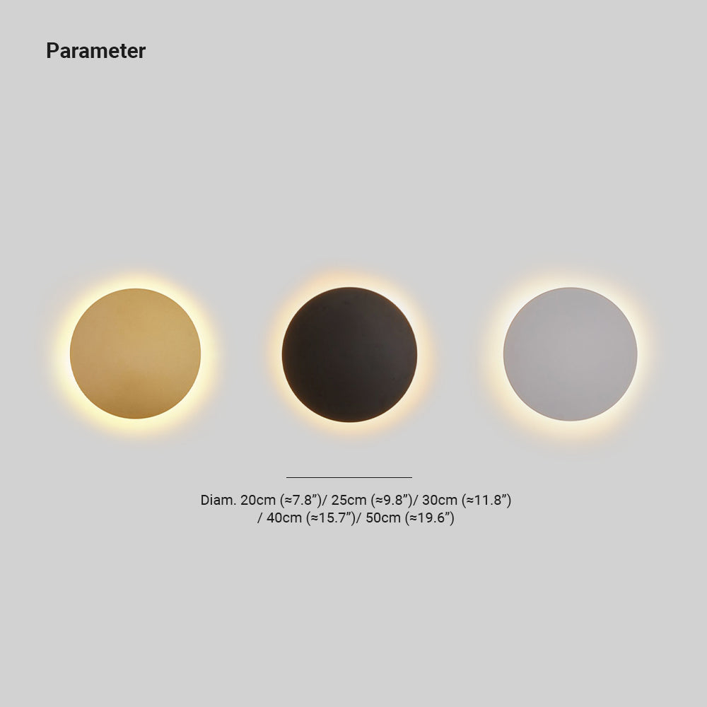 Kyris Ronde Minimalistische Wandlamp Zwart/Goud/Wit. Woonkamer