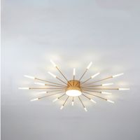 Wesley Plafondlamp Vuurwerk Lineair Modern Zwart/Goud