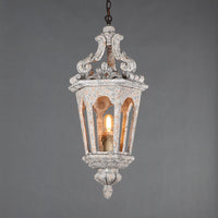 Plattelands Pavilion Hanglamp 1-Licht Verweerd Houten Hanglamp voor Woonkamer