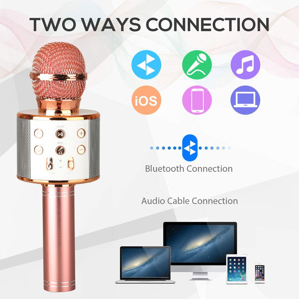 Skanto | Oplaadbare draadloze Bluetooth karaoke microfoon