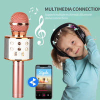 Skanto | Oplaadbare draadloze Bluetooth karaoke microfoon