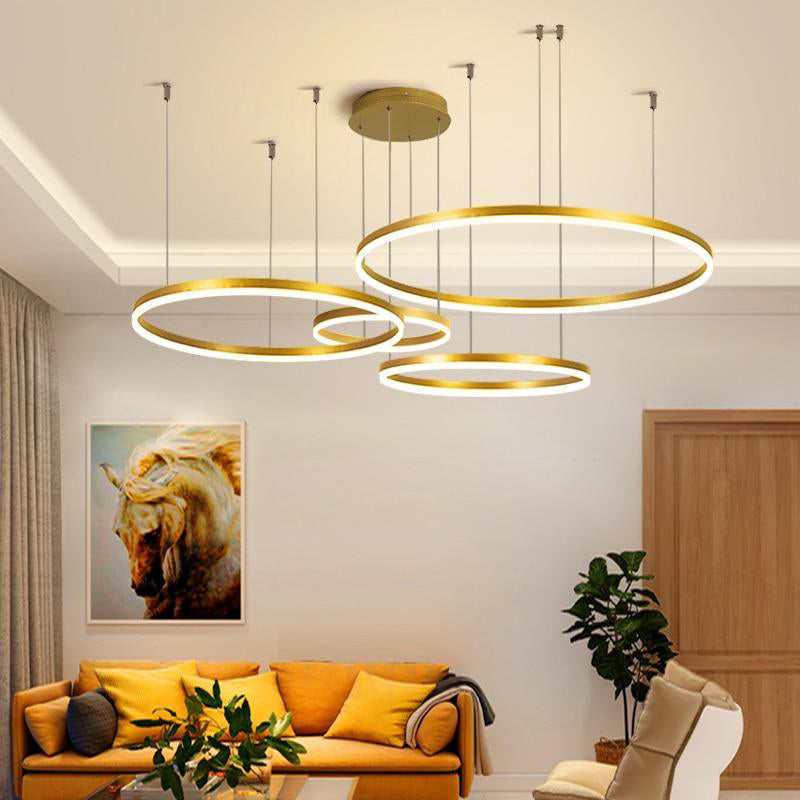 Remi Hanglamp Moderne Zwart/Goud/Koffie Salon