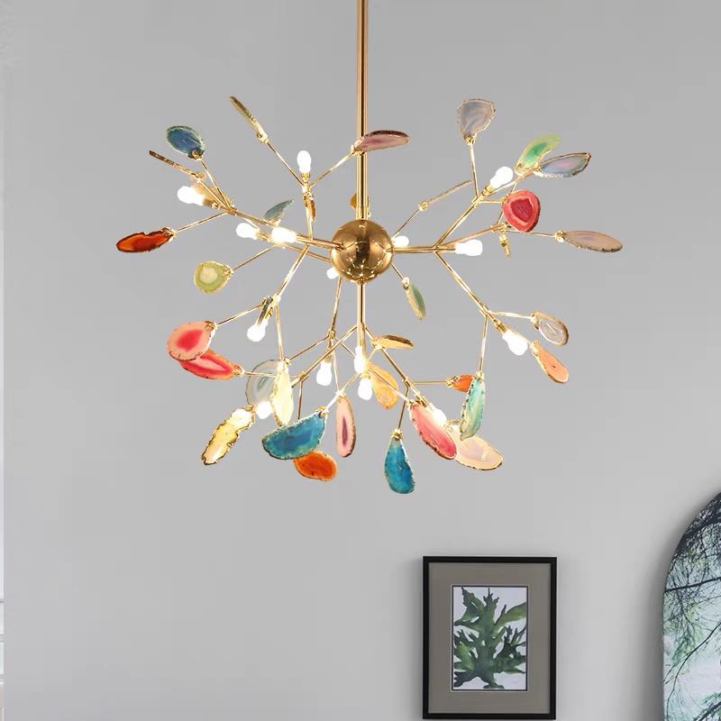 Aria Agaat Creatieve Kleurrijke Kroonluchter Slaapkamer/Woonkamer