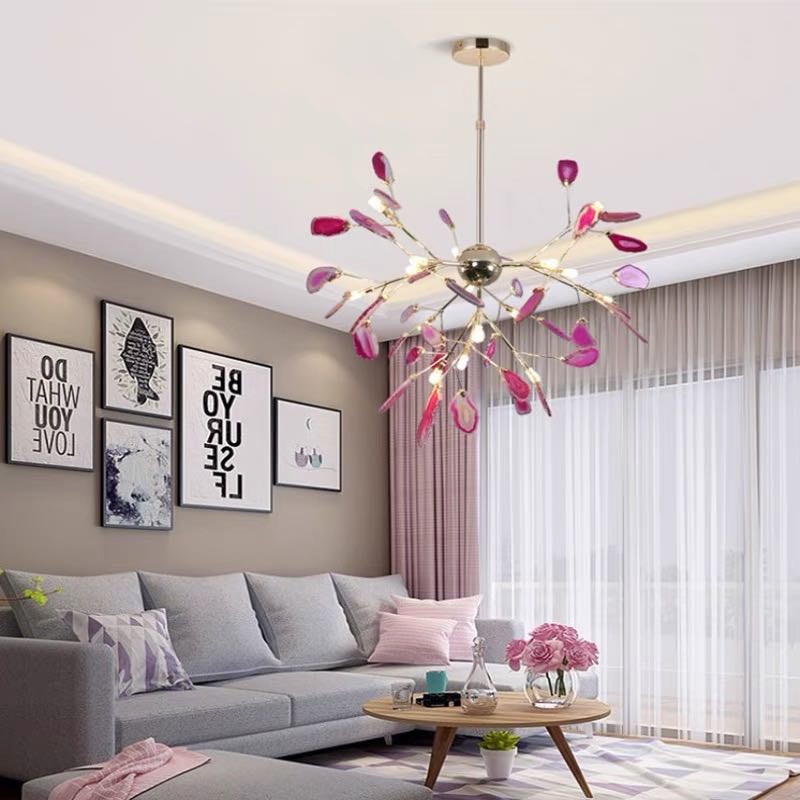 Aria Agaat Creatieve Kleurrijke Kroonluchter Slaapkamer/Woonkamer