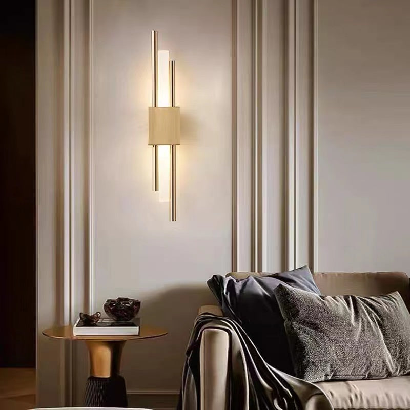 Drena Moderne Lineaire Wandlamp Marmer. Wit/Groen/Goud. Woonkamer
