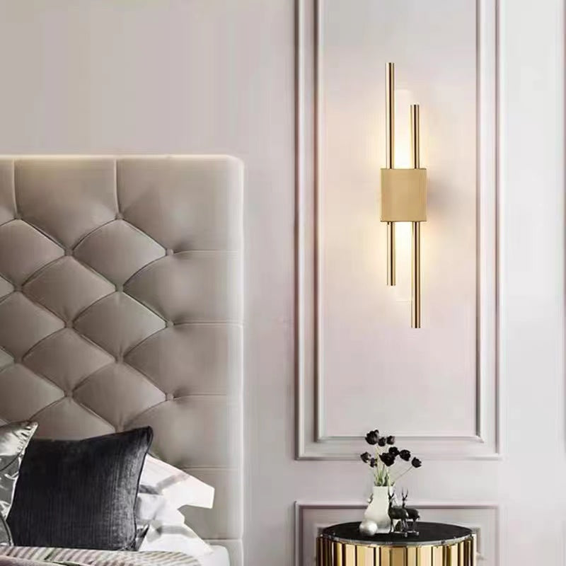 Drena Moderne Lineaire Wandlamp Marmer. Wit/Groen/Goud. Woonkamer