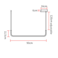 Clen Minimalistische Lineaire Hanglamp Goud/Zwart. Woonkamer