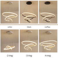 Zin Moderne Ring Hanglamp, 2/3/4 Ringen