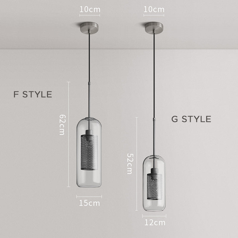 Hessa Hedendaagse Gouden Hanglamp, Glas, Globe/Cilindrisch
