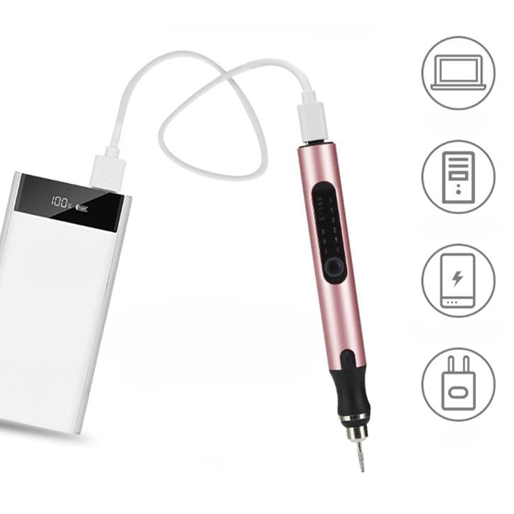 Skanto | USB-Oplaadbare Graveerpunt | Precis en Stil | Metaal, Verstelbare Snelheid