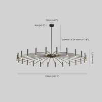 Arisha Moderne Geblazen Lineaire Metaal Meerdere Hoofd Chandeliers
