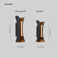 Arcora Curve Buiten Wandlamp Met LED IP65 Hardwired