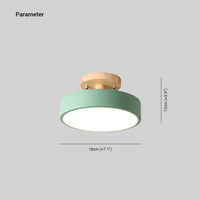 Orya Ronde LED Plafondlamp Modern Hout Kleurrijk