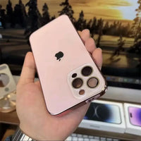 Gegalvaniseerde Matte Acryl Gehärt Glas iPhone Beschermhoes