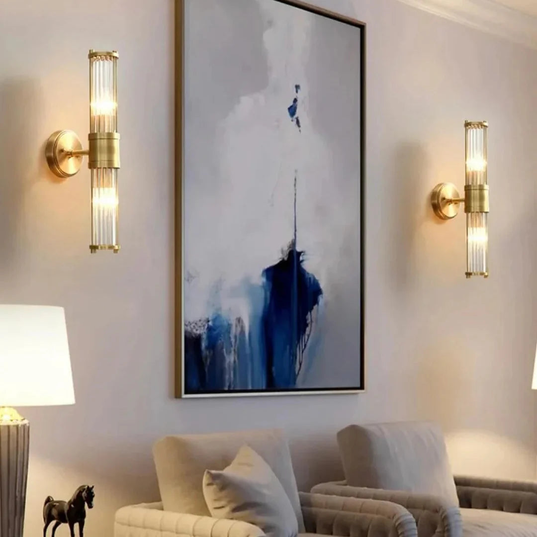 Lumina Bloom Messing Kristallen Wandlamp