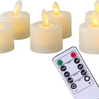 6 Stuks Realistische Vlamloze Kaarsen met Afstandsbediening