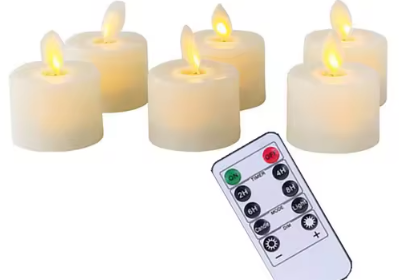 6 Stuks Realistische Vlamloze Kaarsen met Afstandsbediening